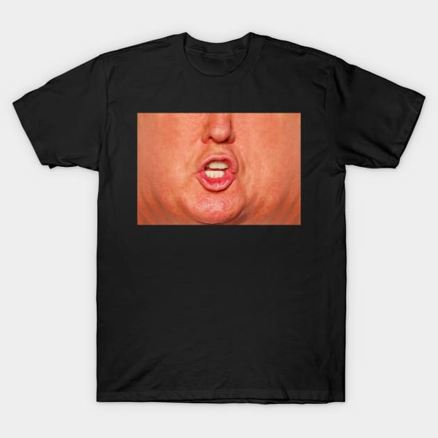 Trump Mouth Mask Nose Face T-Shirt by vo_maria